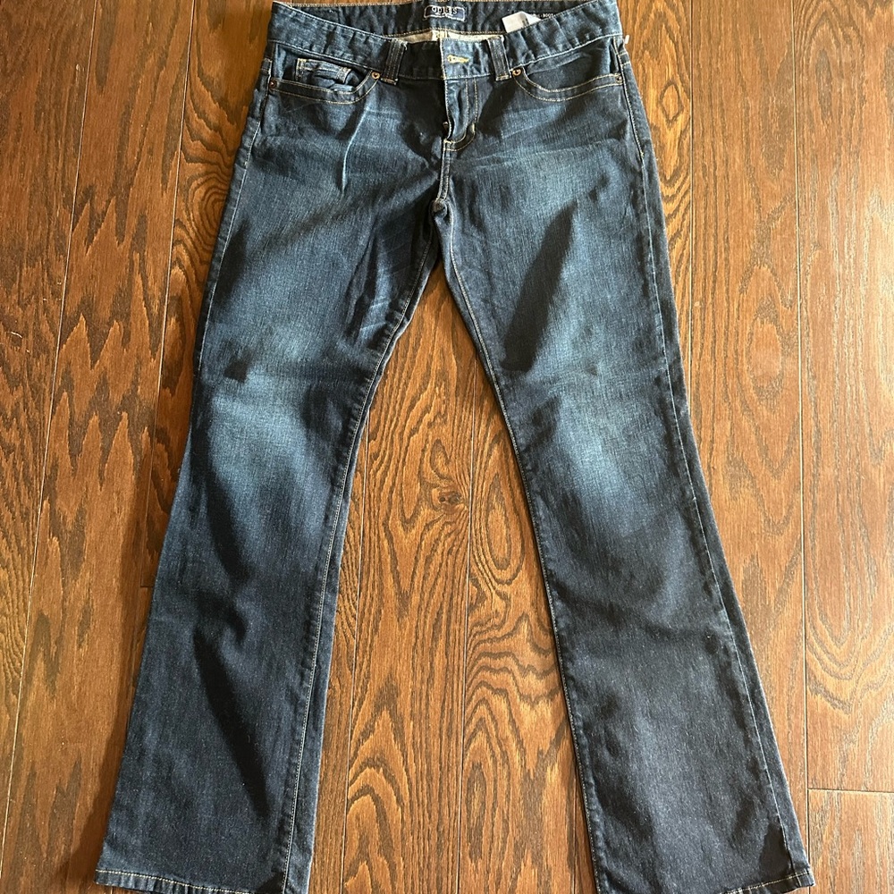 Guess Dark Blue Women's Jeans Daredevil Boot 👢